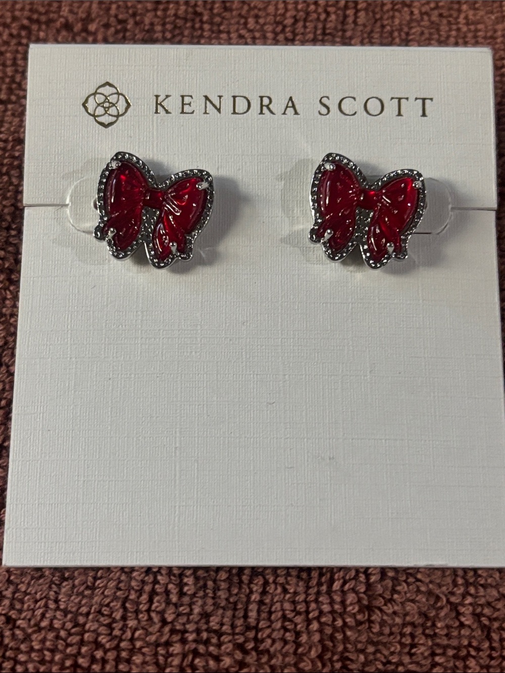 Kendra Scott Red Haley Stud Earrings